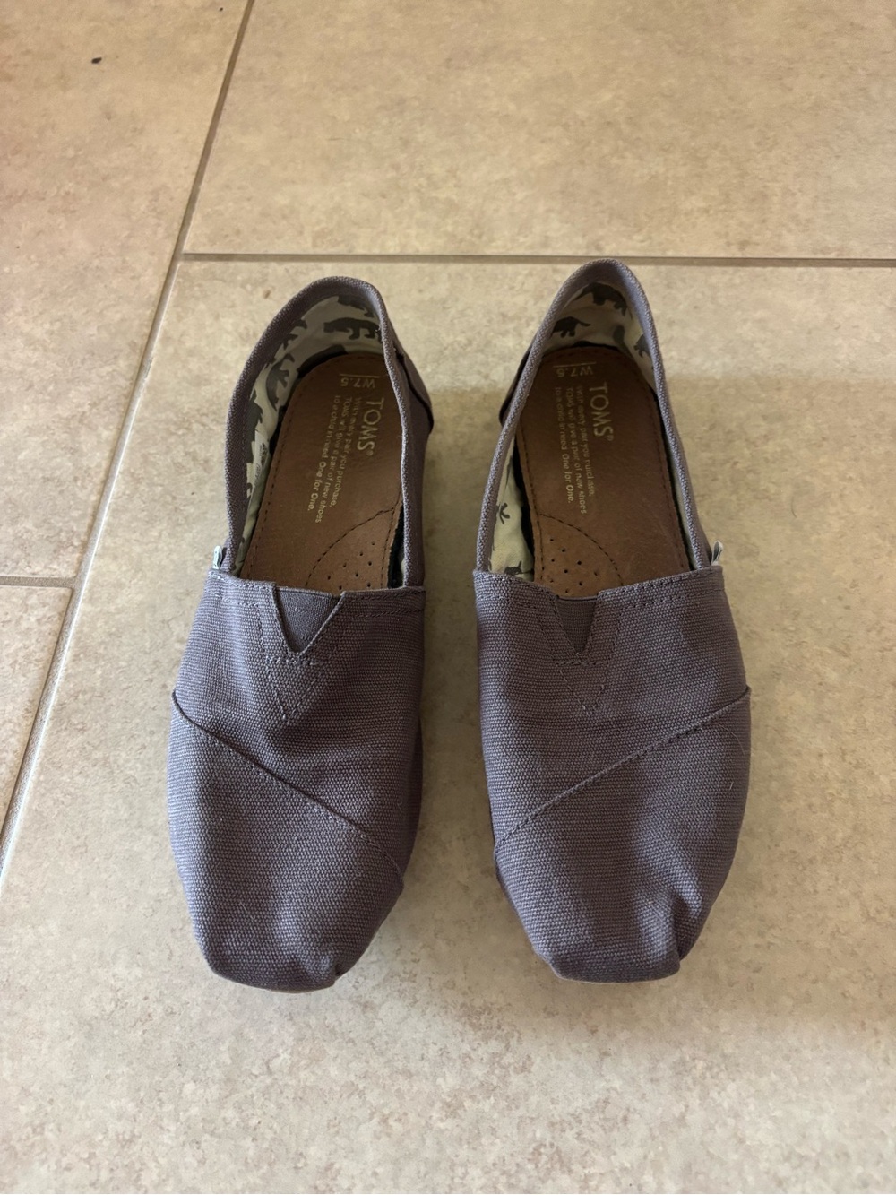 Toms Men’s Slip-On Canvas Loafers in Charcoal Gray